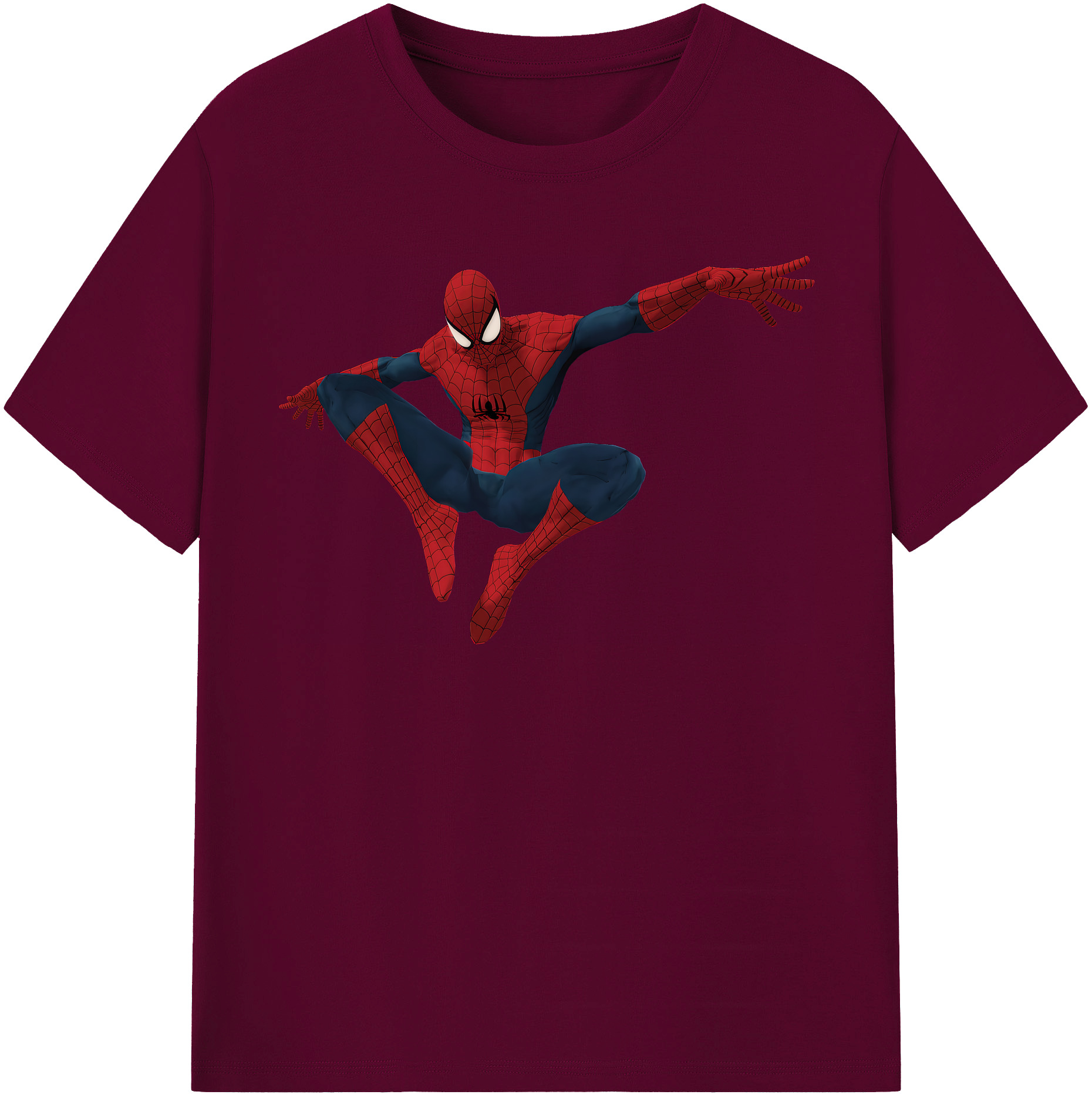 （画像用） Spider Man スパイダーマン レディースカジュアルプリントTシャツ（綿100％）